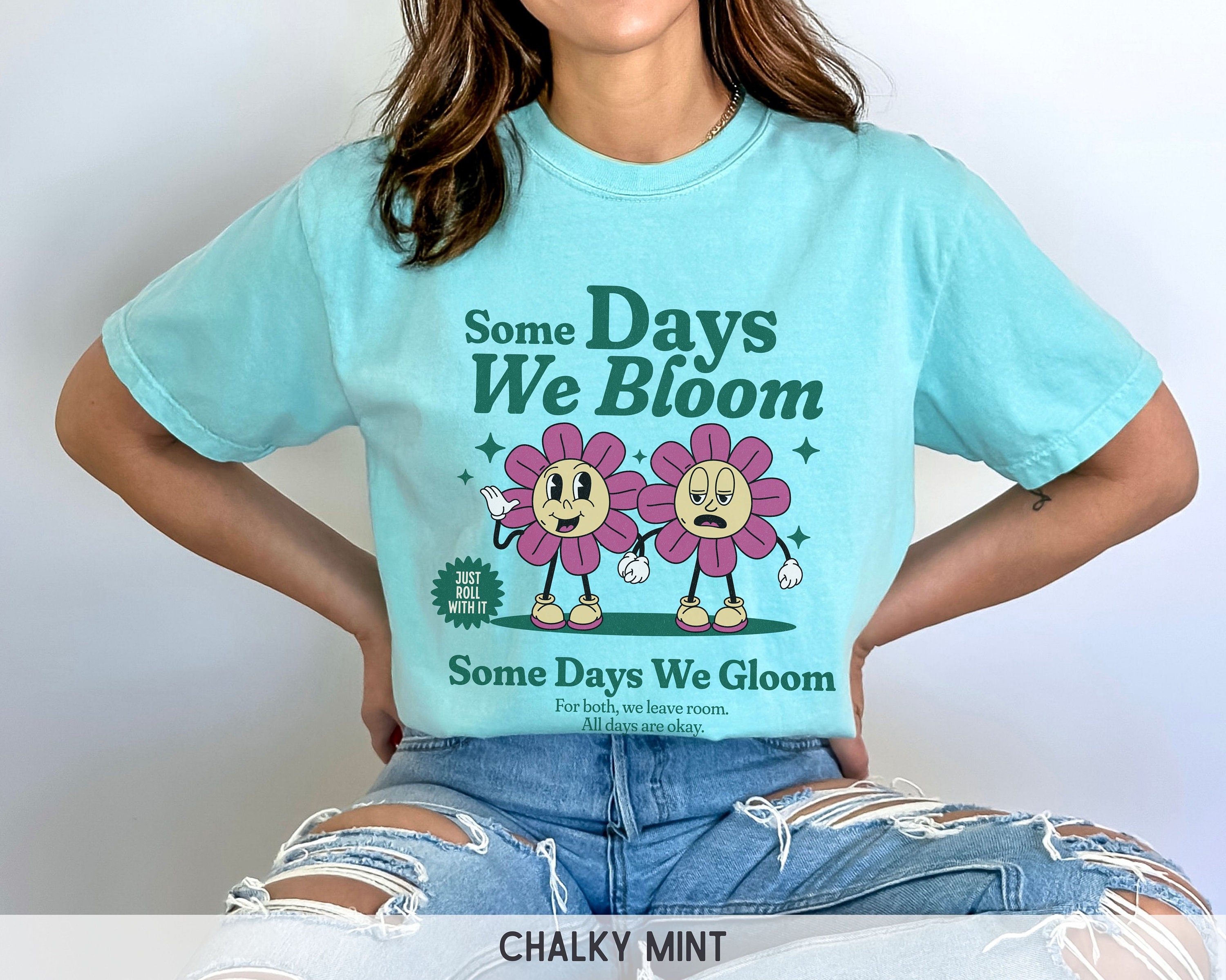 Bloom and Gloom Shirt, Comfort Colors® Mental Health Shirt Retro