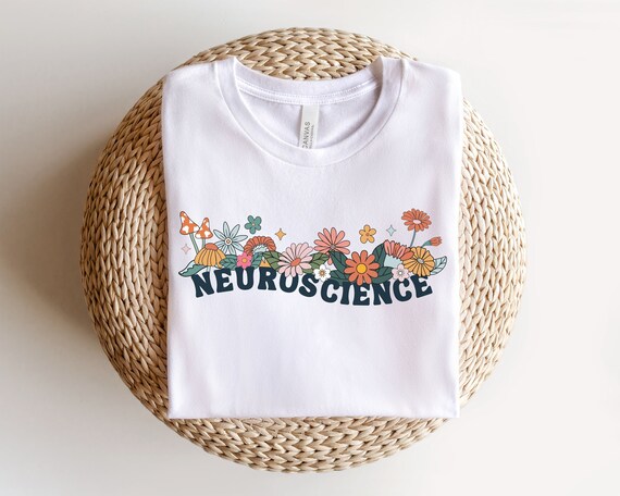 Neuroscience Shirt Neuroscience Gifts Retro Flower Shirt Neurologist Shirt, Neuroanatomy Shirt, Neurosurgery Neurosurgeon Shirt, Neuro Shirt
