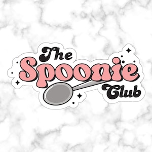 Spoonie Club Sticker, Chronic Illness Sticker, Cute Spoonie Sticker, EDS Sticker, Invisible Illness Laptop Decal Chronic Pain Trendy Sticker