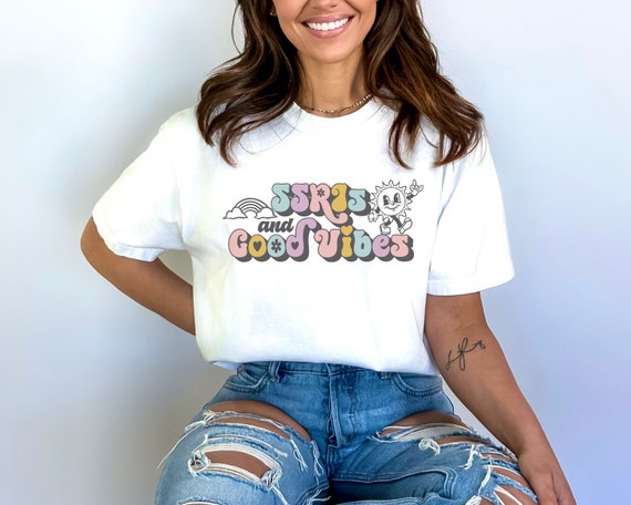 SSRI's and Good Vibes Shirt, Comfort Colors® Mental Health Shirt, Antidepressant Shirt, Serotonin Shirt, SSRI Shirt Depression Anxiety Shir