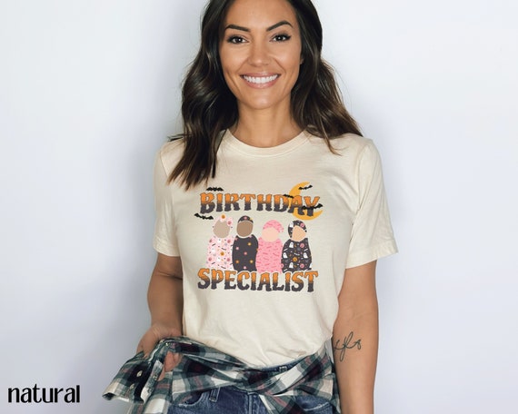 Halloween Birthday Specialist Shirt, Halloween L&D Nurse Shirt, Labor and Delivery Shirt, Spooky Nurse Shirt, Swaddled Baby OB Nurse Shirt