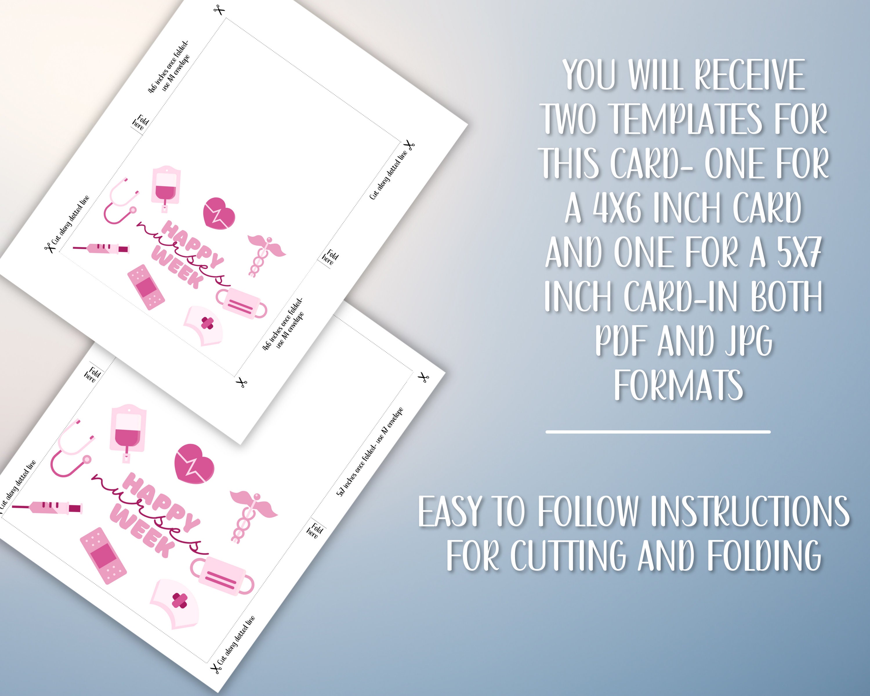 Happy Nurses Week Printable Greeting Card, Instant Download Nurses Week ...