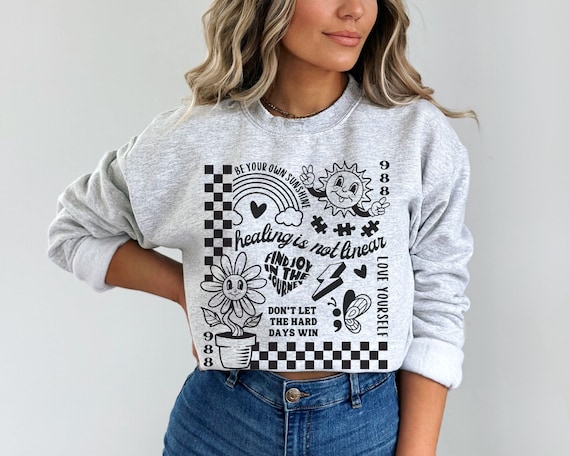 Mental Health Sweatshirt, Self Care Sweatshirt, 988 Sweatshirt, You Matter Sweatshirt, Choose Kindness Sweatshirt, Positivity Crewneck