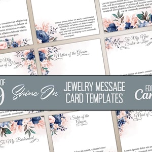 Modèles de cartes de vœux ShineOn pour mariage, lot de modèles de cartes de vœux pour mariage, lot de cartes de vœux pour les vendeurs de bijoux Etsy