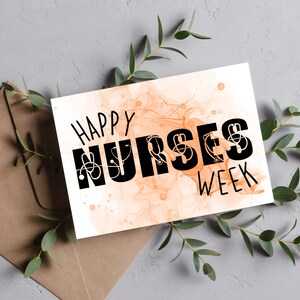Set of Six Printable Happy Nurses Week Cards, Colorful Rainbow Bundle ...
