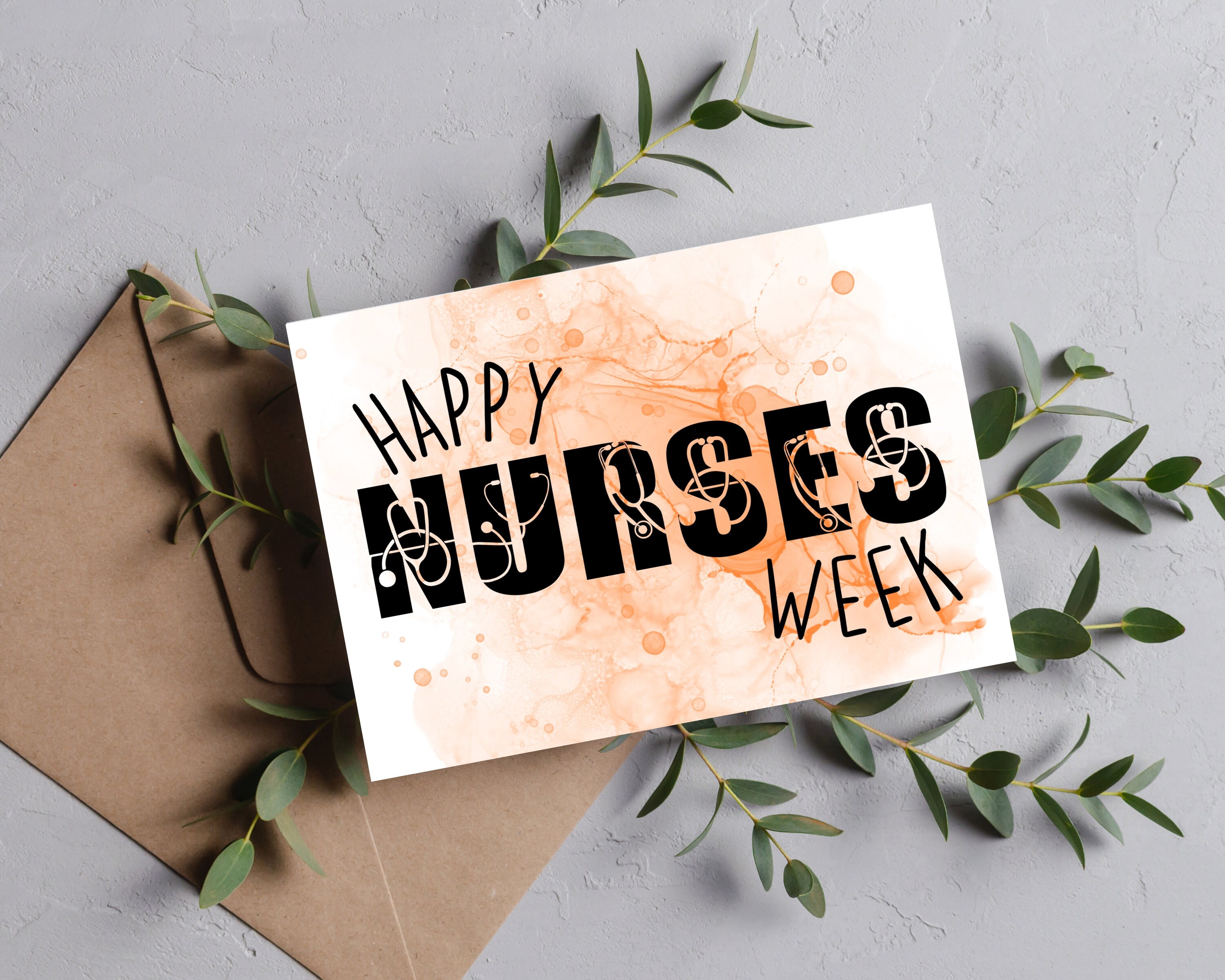 Set of Six Printable Happy Nurses Week Cards, Colorful Rainbow Bundle ...