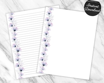 writing paper for letters Eucalyptus and Rose Printable Writing Paper, Translucent Watercolor Flower Stationary Paper For Her, Aesthetic Downloadable Journaling Paper