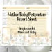 Mother Baby Printable Nursing Report Sheet Couplet Care - Etsy