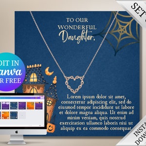 Set of Halloween Editable Message Card Templates, Shineon Editable ...