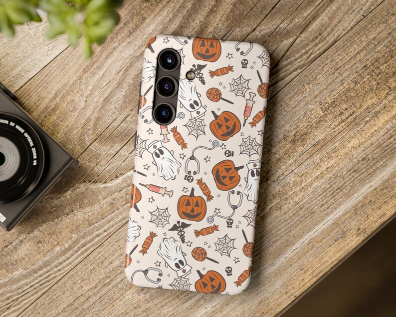 Halloween Nurse Phone Case, Ghost Nurse Pumpkin Phone Case, Pumpkin iPhone Case Spooky Ghost Nurse Pumpkin Samsung Galaxy Phone Case Boo Boo bild 6