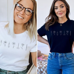 Minimalist Medical Shirt, Future Nurse Shirt Surgeon Shirt, Minimalist Nurse Apparel Future Doctor Shirt, Line Art Floral Shirt Future Nurse image 2