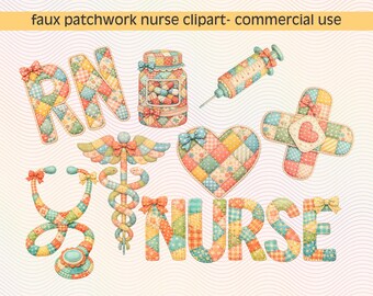 Faux Jewel Nurse Clipart Bundle, Preppy Nurse PNG Commercial Use Stethoscope Faux Pearl Medical Supplies SVG Medical Wallart Printable Jpg