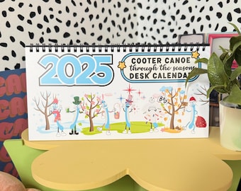 Funny Nurse Gift, Cooter Canoe Standing Desk Calendar, Gag Gift for Healthcare Worker, CNA Christmas Gift, New Year Gift for RN LPN
