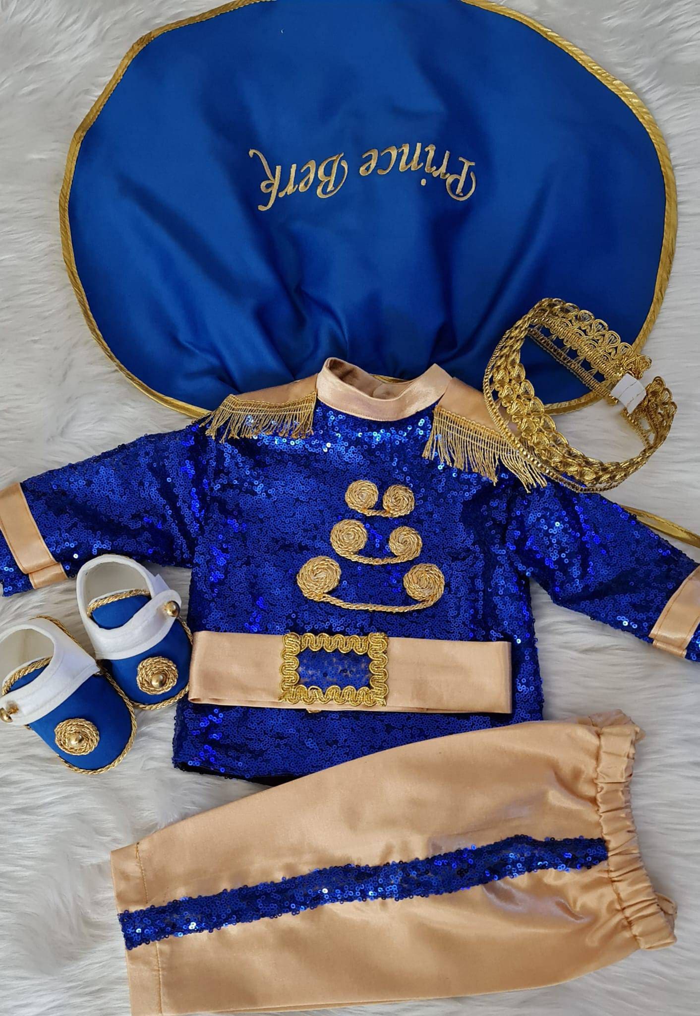 Baby Boy Royal Blue Prince Suit Christening Costume