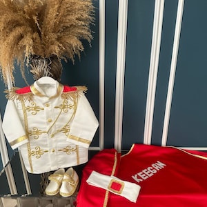 Spersonalizowany kostium Baby Boy Prince, Baby Prince Majestic, kostium świąteczny dla chłopców, kostium na Halloween dla chłopca, strój na Halloween dla dziecka