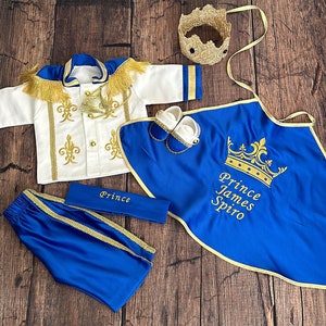 Charmant prinskostuum, aangepast kostuum, verjaardagsjurk, peuter, fotoshoot, doopjurk, koningspak, set voor speciale gelegenheden, babyset