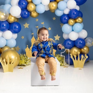 Charmante prins, op maat gemaakte charmante prins, verjaardagsjurk babyjongen, koningspak peuter, koningspak baby peuter, set speciale dag