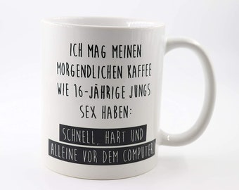 Mug with saying I like my morning coffee, gift, coffee cup, ceramic cup