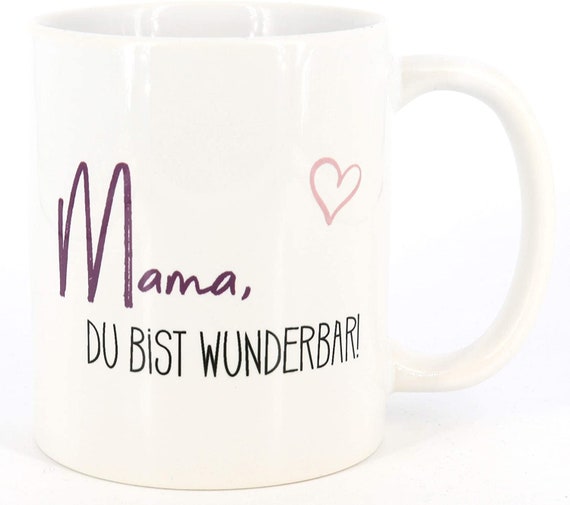Picsonpaper Tasse Mit Spruch Mama Du Bist Wunderbar Etsy Singapore