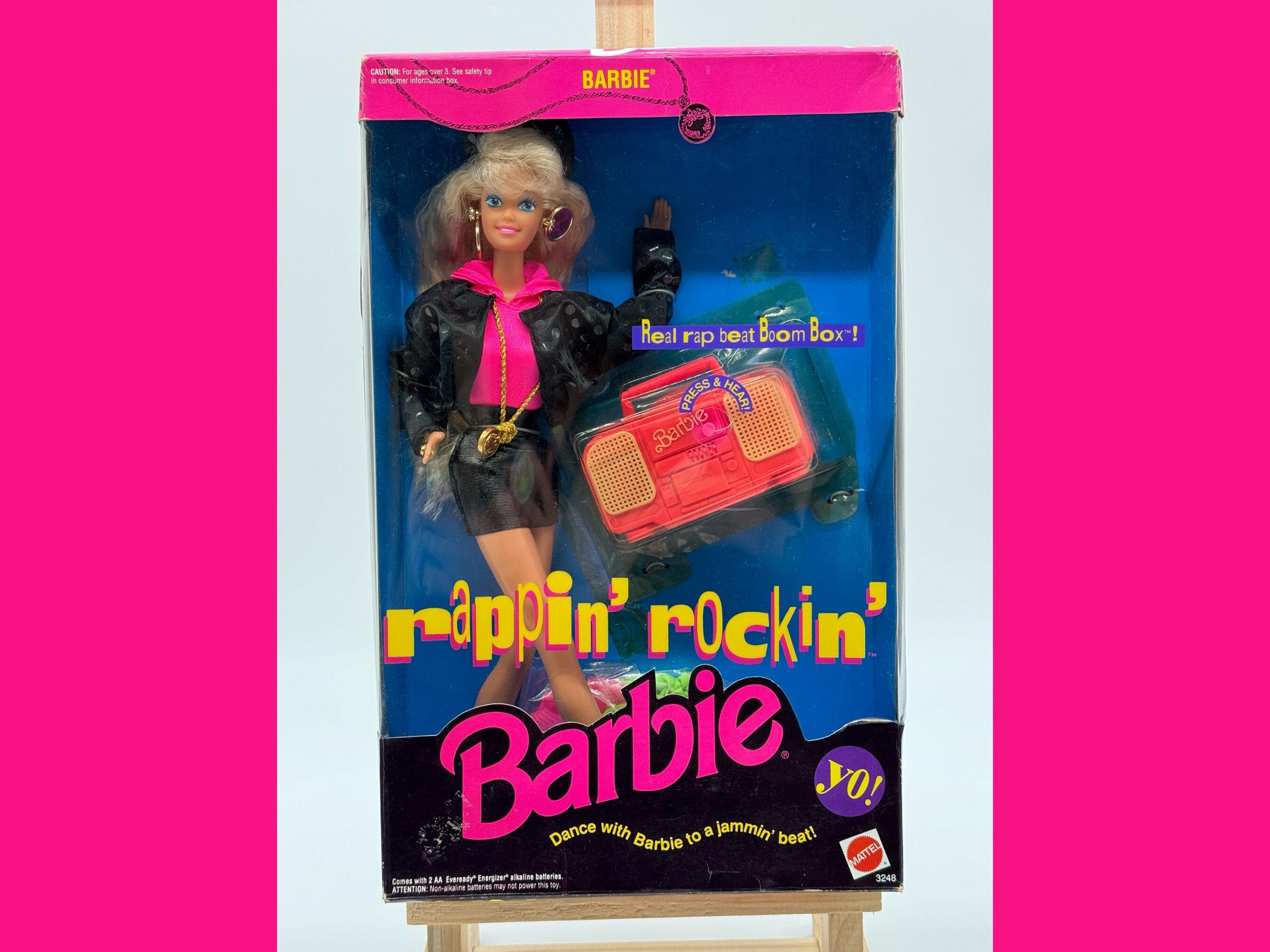 Rappin Rockin Barbie 3248 1991 NRFB 90s Nostalgia Mattel Vintage Throwback Etsy