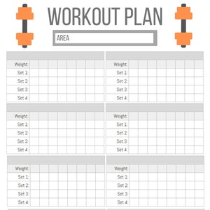 Workout Plan Printable