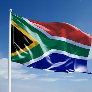 South Africa flag Clipart Set - South African waving flag High Resolution PNGs, downloadable files, High Quality, Bandera de Sudafrica