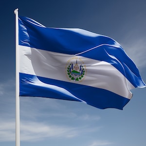 Zestaw clipartów z flagą Salwadoru - El Salvador waving flag Wysoka rozdzielczość PNG, pliki do pobrania, Wysoka jakość, Bandera de El Salvador