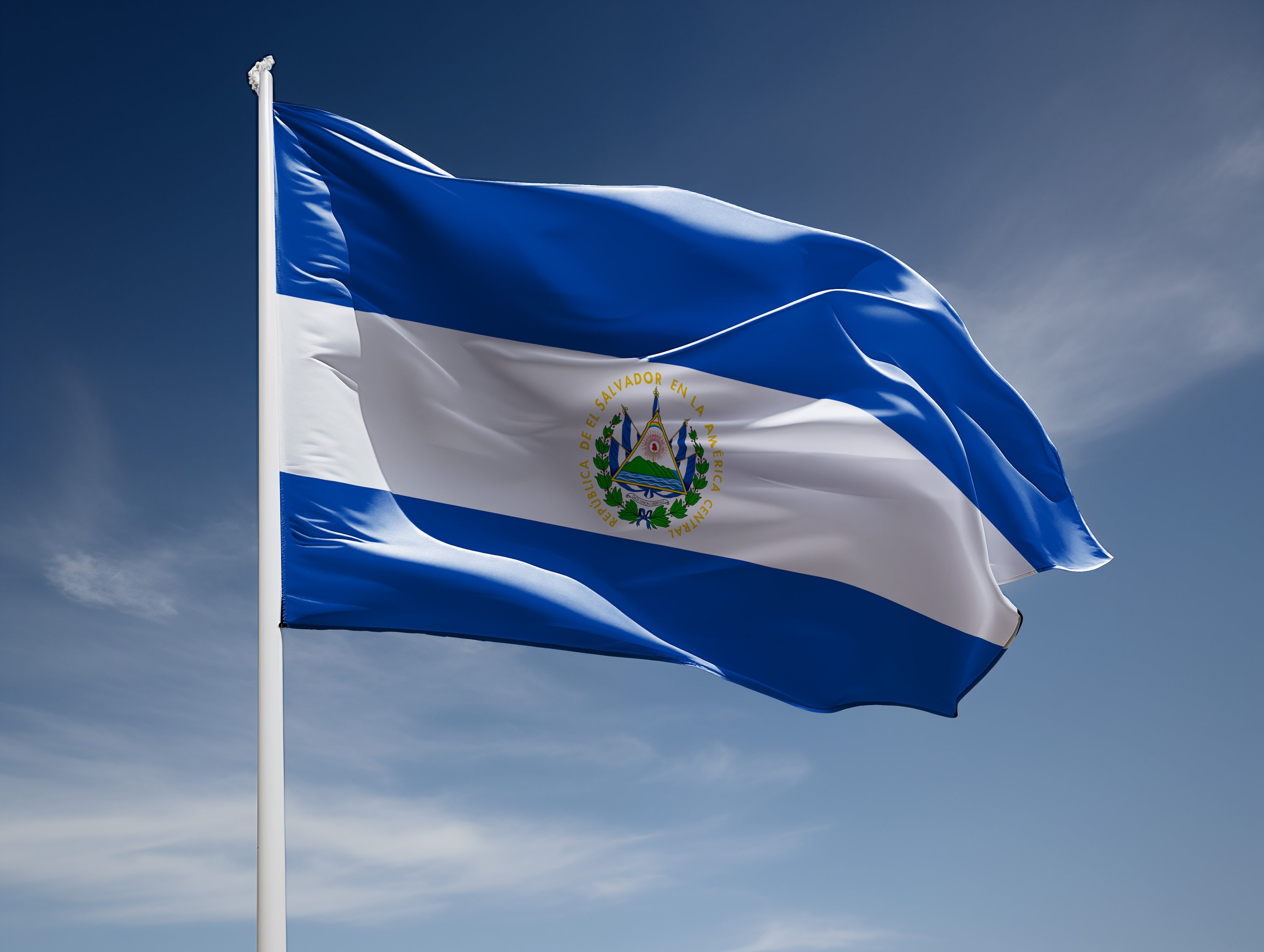 El Salvador Flag Clipart Set El Salvador Waving Flag High Resolution 