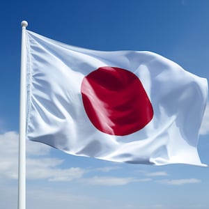 Japan flag Clipart Set - Japanese  waving flag High Resolution PNGs, downloadable files, High Quality, realistic - Bandera de Japon