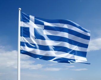 Greece flag Clipart Set - Greece waving flag High Resolution PNGs, downloadable files, High Quality, Bandera de Grecia