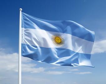 Argentina Flag Clipart Set – High-Resolution PNG & JPG (Digital Download)