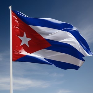 Cuba flag Clipart Set - Cuban waving flag High Resolution PNGs, downloadable files, High Quality, Bandera de Cuba