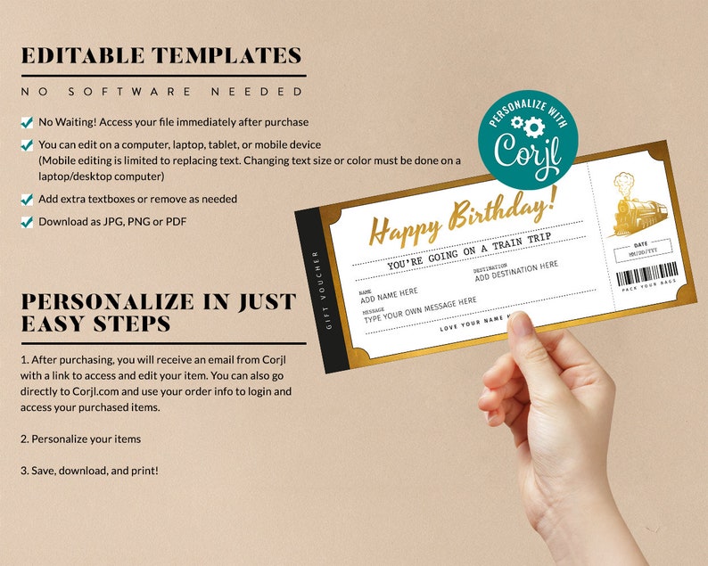 editable train ticket template printable boarding pass etsy