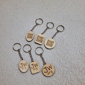 JW.org Schlüsselanhänger mit QR-Code JW geschenk deutsch - Pionier geschenk - Geschenkidee für Verkündiger Lasergravur