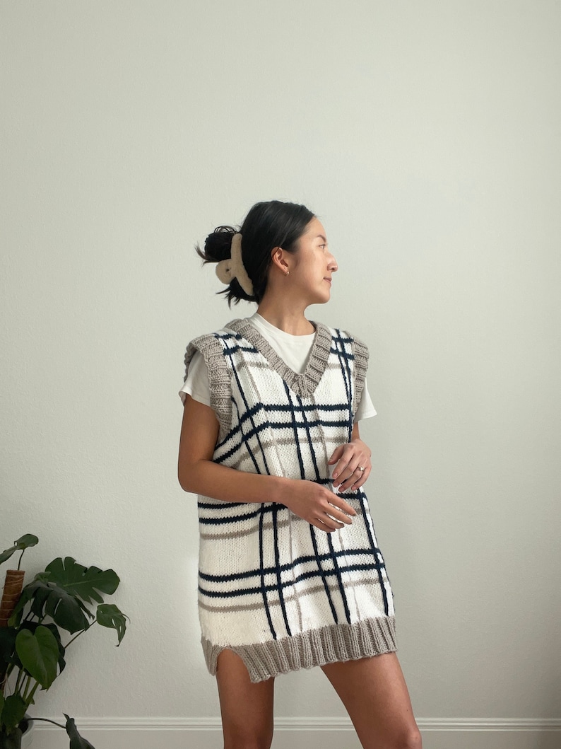 My Very Vest Dress PDF Knitting Pattern Areuknittingme Knit Etsy