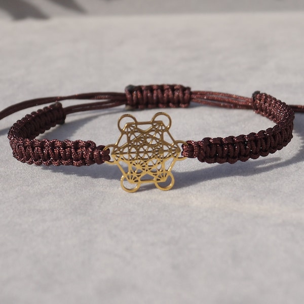 METATRON Armband, Makramee, Heilige Geometrie, Klarheit, Weisheit