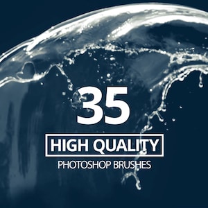35 High Resolution Water Splash Brushes for Photoshop