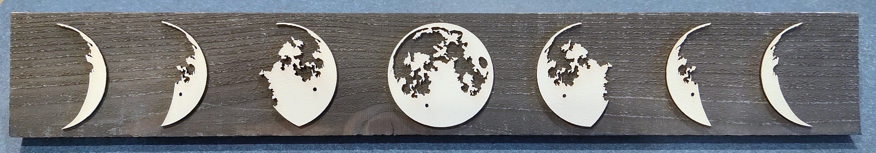 Phases of the Moon Wood Wall Decor, 3D Laser Cut Wood - Etsy