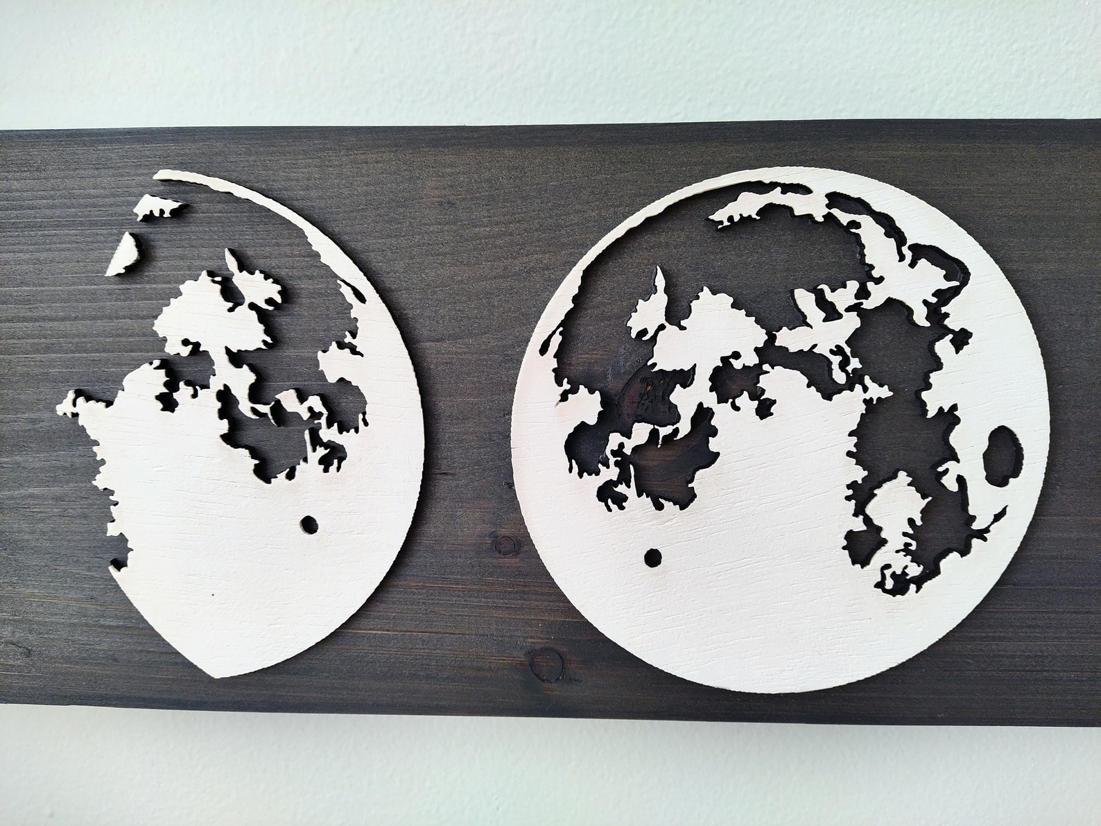 Phases of the Moon Wood Wall Decor, 3D Laser Cut Wood - Etsy