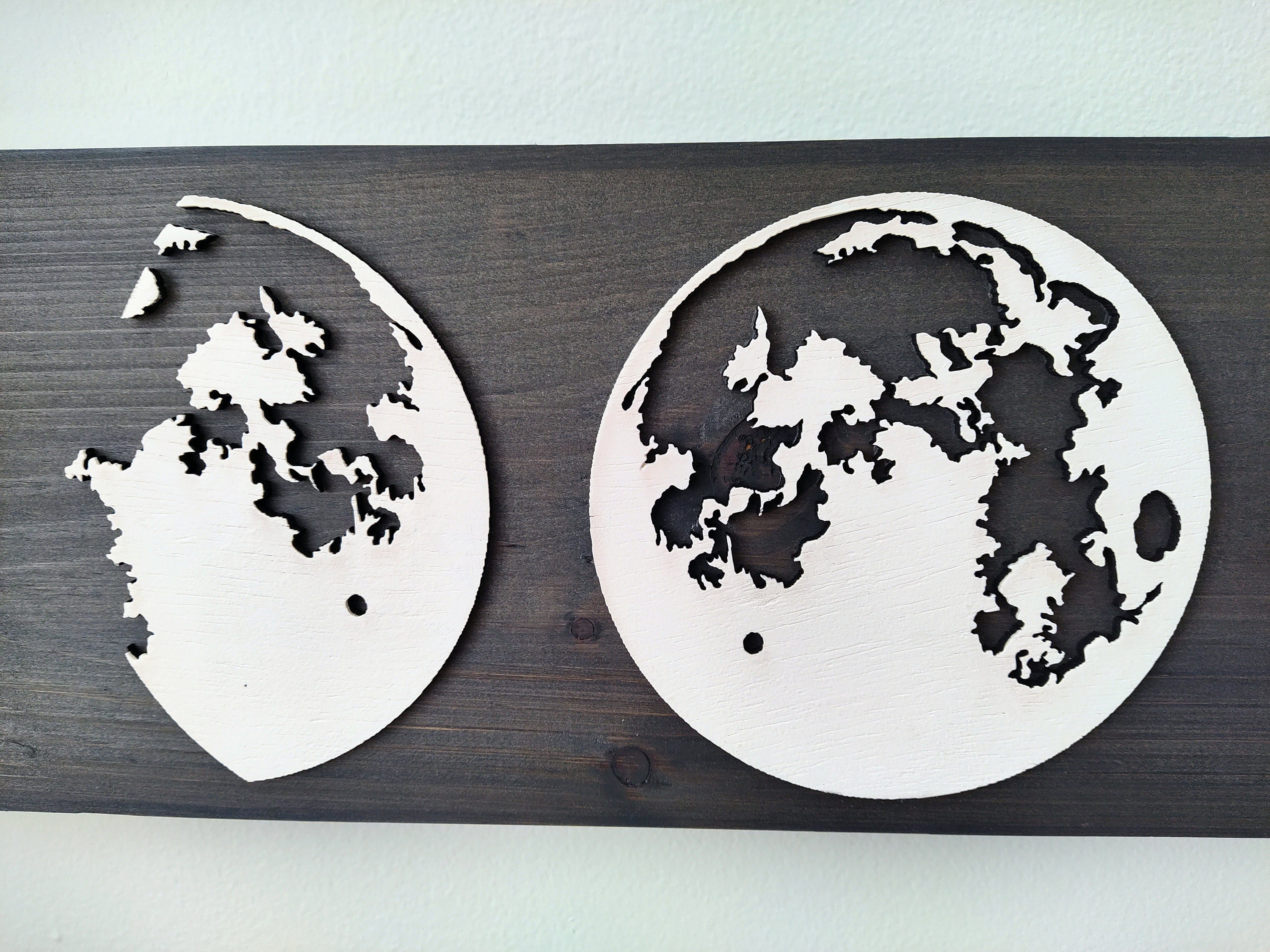 Phases of the Moon Wood Wall Decor, 3D Laser Cut Wood - Etsy
