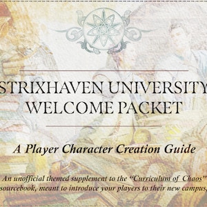 Pacote de boas-vindas da Strixhaven University | Um suplemento de Dungeons and Dragons de terceiros | Strixhaven: Currículo do Caos