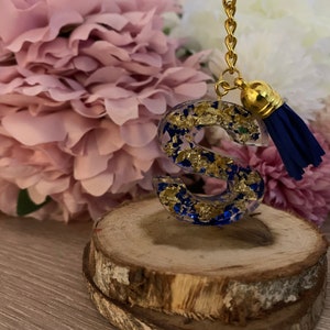 Glitter keyring and sparkling stones, gift, epoxy resin