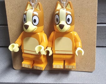 Bingo from Bluey Miniperson Brick Earrings