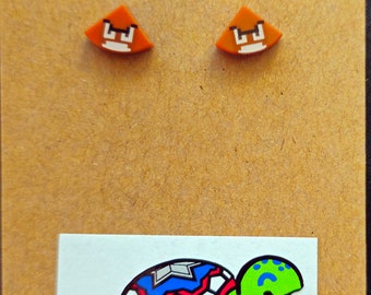 Mushroom Monster Brick Earrings