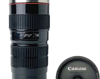 Camera Lens Coffee Mug: Stainless Steel Thermos, Photographer Gift