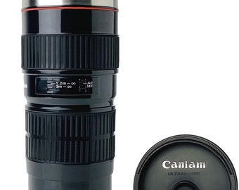 Camera Lens Coffee Mug, Photo Coffee Cup Stainless Steel Thermos Gift For Photographer Men or Women  VAAZAM