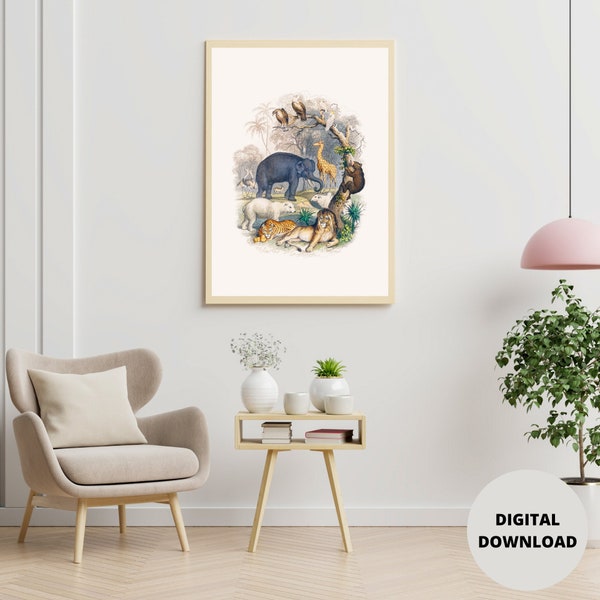 Animals Oliver Goldsmith, Goldsmith Poster, Goldsmith Exhibition Poster, Goldsmith Painting, Animals Decor, Goldsmith Digital Print Wall Art