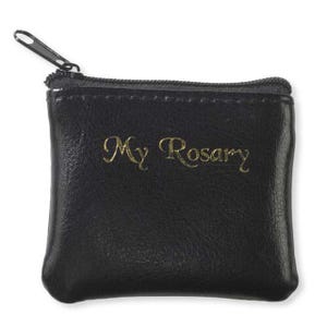 Genuine leather rosary pouch, rosary holder, coin purse, coin pouch