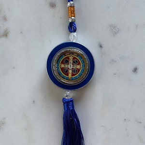 Santo Bento Home Bênção proteção San Benito Bendicion y proteccion FRETE GRÁTIS, inclui bolsa de organza e lindo cartão de oração