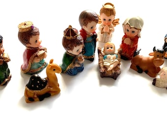 Baby Face Nativity Set